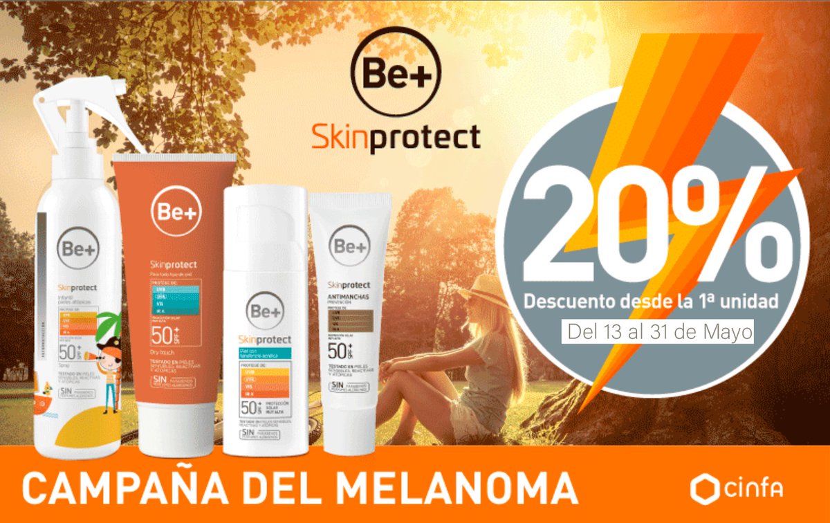 FarmaVSLorenzo's tweet photo. 😁¡El verano está a la vuelta de la esquina!

No te pierdas esta #PromoFarmaVSL y obtén un 20% de descuento por la compra de un producto de la gama @Be_mas Skinprotect.
-
*Promoción válida hasta el 31 de mayo o fin de existencias. https://t.co/VWRNBXVXhQ