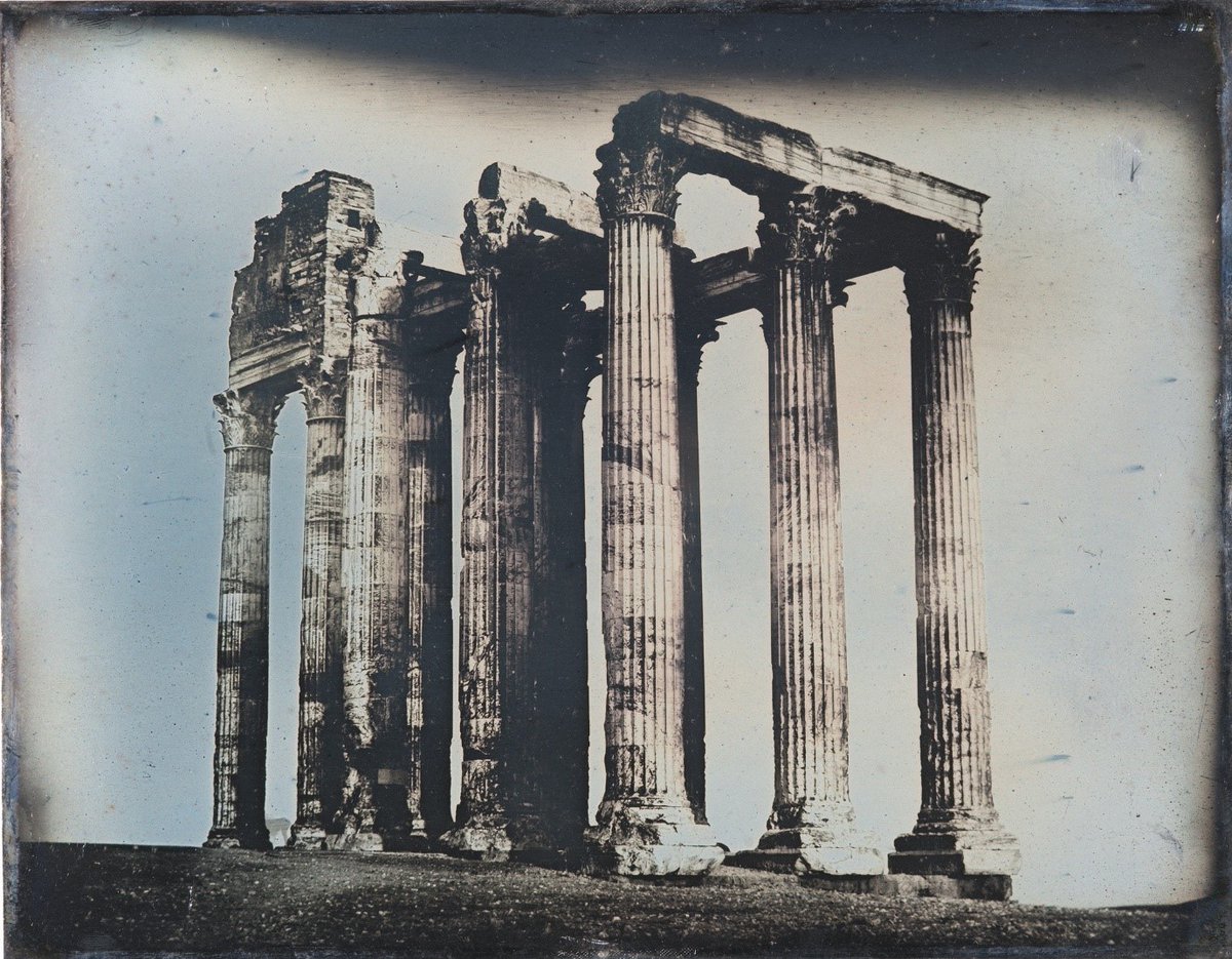 9/17 Previously, images of archaeological sites were rare, giving them a distant, almost sacred, character (see these 1840s daguerrotypes by Joseph-Philibert Girault de Prangey). Postcards made the strange familiar & recognisable – & were sent directly to your living rooms  #PATC5