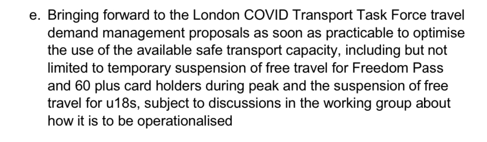Transport Secretary Grant Shapps set out conditions of the bailout in a letter to Sadiq Khan on May 14. Mr Shapps said it was necessary to "optimise the available safe transport capacity". Ergo, get people who aren't working off public transport to keep commuters safe.