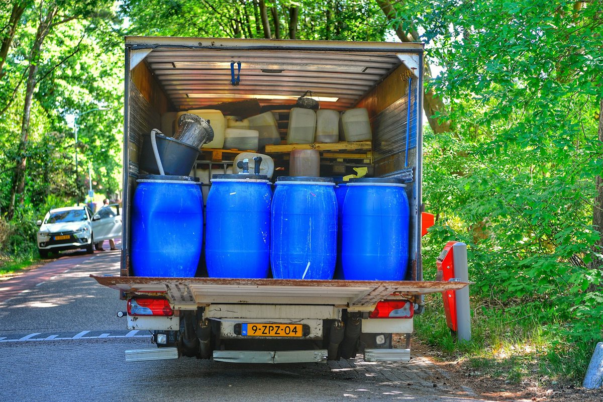 #Vrachtwagen vol #Drugsafval aangetroffen in #Riethoven #Drugs.