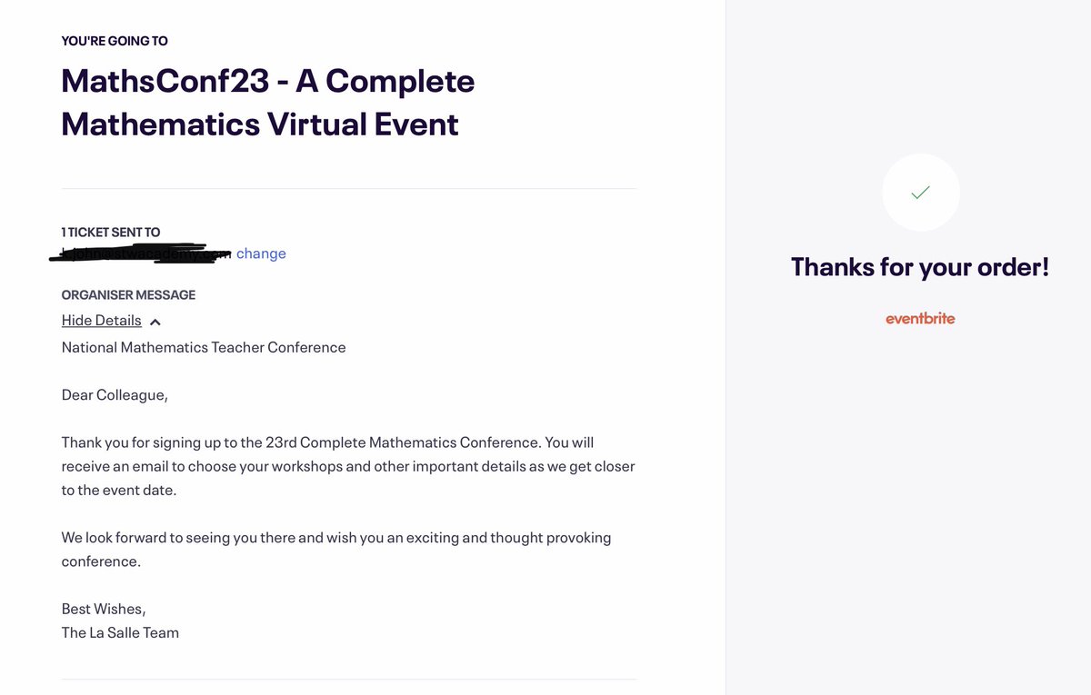 MrsFoxMaths's tweet photo. Booked my #Mathsconf23 tickets! Excited !
#PD #mathsed #mathschat #alwayslearning #STWmaths https://t.co/se0dio6Lju