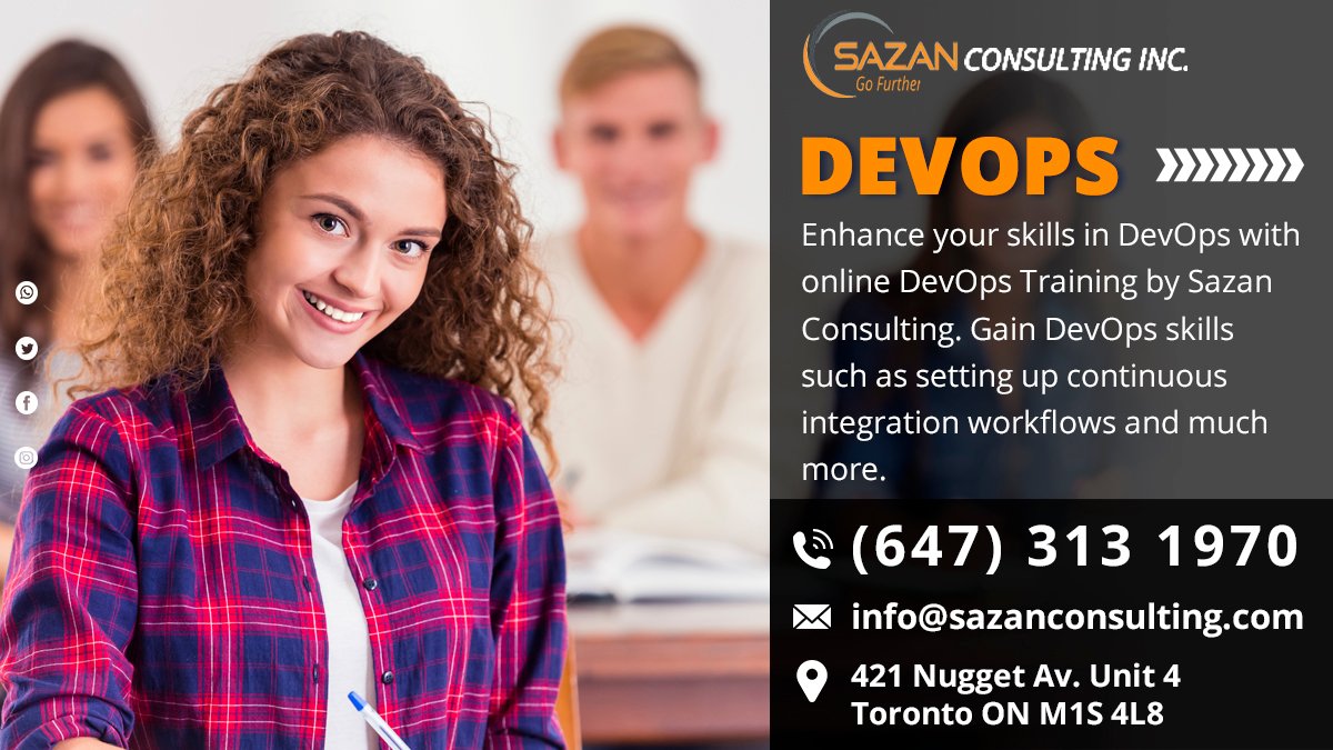 Sazanconsultin's tweet image. Enhance your skills in #DevOps with #onlineDevOps #Training by #SazanConsulting. Gain DevOps skills such as setting up continuous integration workflows and much more.

W: sazanconsulting.com/devops/

#DevopsTraining #business #coaching #onlinetraining #placements #Toronto #Canada