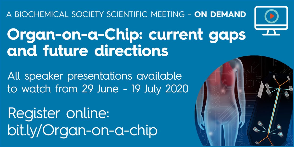 Last year we held a one-day event to explore advances in #OrganOnAChip. Next month you'll be able to watch the recorded presentations on-demand and speakers will be available to answer questions. Registration fees are £25 for members <a href="/OrganOnAChip/">Organ-on-a-Chip Technologies Network</a> bit.ly/Organ-on-a-chip