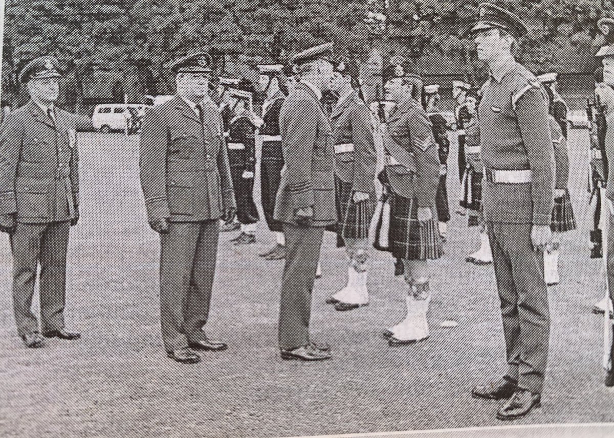 1hldrs's tweet photo. Not often you open your local paper and find yourself splashed all over it!  @InvCourier Guard of honour for Inverness Cadet Tattoo, a young Sergeant looking handsome if I don’t say so myself, I haven’t aged! Even pictured with the inspecting officer🇬🇧💂🏻 https://t.co/XRE64Z1psP