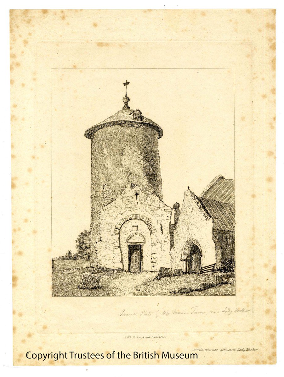 15/20 The BM also have a print by Maria Hooker of St Andrew’s Church showing antiquarian interest in it. The church is also one of only 65 Norfolk churches (there were over 900 medieval churches in Norfolk) included in Simon Jenkins’ England’s 1000 Best Churches  #PATC5