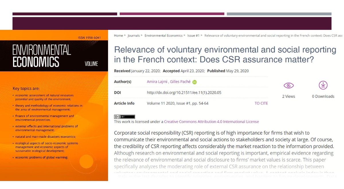 MatiukhinaVal's tweet photo. 🔗 https://t.co/Rn00Ij7YUJ
📰 Relevance of voluntary #environmental and social reporting in the French context: Does #CSR assurance matter?
👤 Amira Lajmi, Gilles Paché
#corporatesocialresponsibility #CSRR), #CSRassurance, #environmental #socialreporting, #firmmarketvalue https://t.co/b3KzjCzDjl