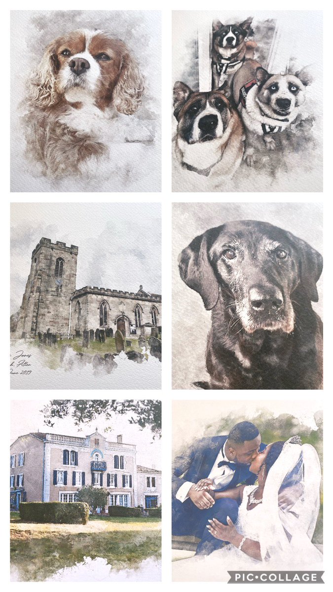 Some lovely prints that went out yesterday, more to catch up with today - what delightful weather we’re having! ☀️🤩 #personalisedprints #dogportrait #venueportrait #giftideas  #hampshirebiz #firsttmaster #SmallBiz