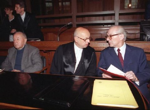 In 1992, Honecker ejected from Chilean embassy in Moscow; charged in Berlin and jailed in Moabit prison where he wrote his memoirs (12)