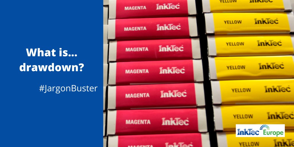 InkTecEurope1's tweet image. Busting the jargon: what is drawdown? A test comparing a brand compatible ink to a standard or OEM (Original Equipment Manufacturer) ink. Puts samples side by side on standard media to visually compare them. #jargonbuster #drawdown #compatibleinks