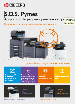 esteban_pacios's tweet photo. #Ofertas #SOSPyME paya ayudar a las #PyMEs en la vuelta al trabajo. Elige la mejor opción para tu negocio y empieza a pagar en 4 meses...
Disponible en todo el canal oficial Kyocera Business Partner @KYOCERA_DS_ES https://t.co/0FUlRtjVB9