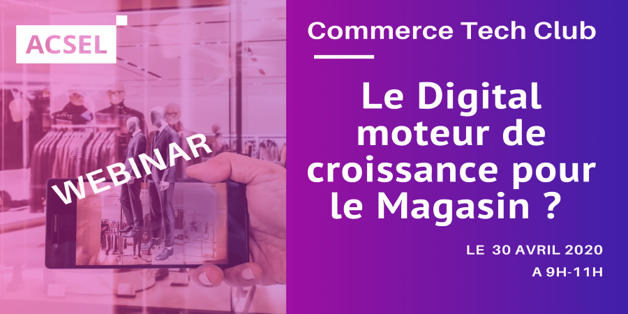 AcselDigital's tweet photo. Retrouvez les temps forts du webinar sur le Digital moteur de croissance du magasin du Commerce Tech Club @AcselDigital 
https://t.co/hsqeJDvVmN https://t.co/SiBcPzmeE6