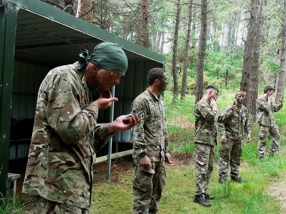 armycmc's tweet photo. The current environment has seen us change the way in which we train in order to meet government guidelines. Its not been without its challenges but we're back to it ✊ ITTs have been busy getting to grips with fieldcraft this week and getting cammed up on the training area. https://t.co/KhEuh4oT0m
