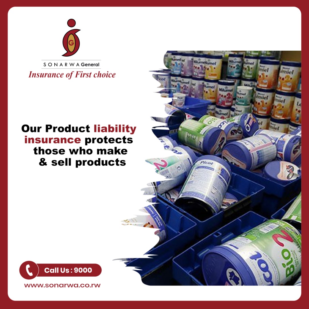SONARWA's tweet photo. Our Product liability Insurance covers the cost of compensating anyone who is injured by a faulty product designed, manufactured or supplied by your business.
Call US on 9000 for more details.
#Staysafe #SonarwaGeneral
#InsuranceOfFirstChoice #Rwanda #RwOT https://t.co/roksW0LTZ1