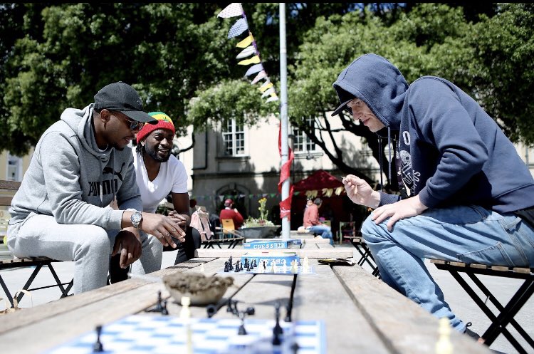 #chessmate a chess playoff on the benches Wolfetone Sq. Tks to <a href="/BanbaToymaster/">Banba Toymaster</a> who sponsored chess sets we had locals &amp; tourists playing each other. A kid who had never played a real person came out of his flat to play ‘LIVE’ <a href="/DCCbeta/">Dublin City Council BETA</a> #placemaking #multiculturalplay @events_DCC