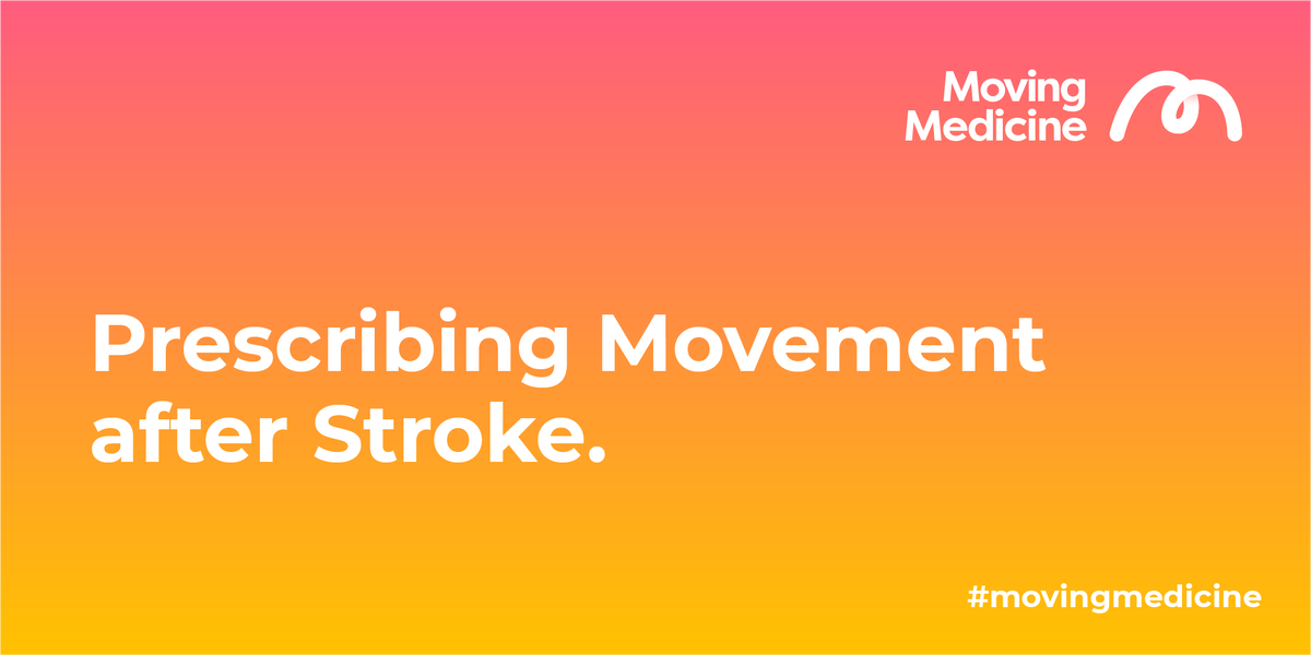 May is #strokeawarenessmonth and we are pleased to be able to launch our new resource to support healthcare professionals prescribing movement for people who have had a stroke.  movingmedicine.ac.uk/disease/stroke… #movingmedicine #physicalactivity #Stroke #strokerecovery 
#strokerehab