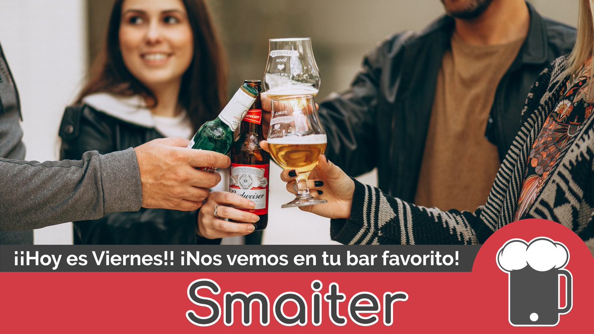 Smaiter_App's tweet photo. ¡¡Es viernes y el cuerpo lo sabe!!👏👏

Ya puedes ir a tu bar favorito y ver la carta en tu móvil📲📲

¿Quieres saber cómo? Entra en ➡️https://t.co/OA977z4OKT⬅️ https://t.co/gnDB1DDyXK