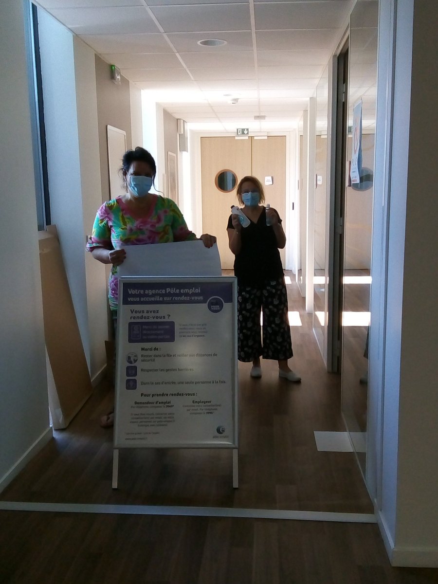 GuionneauDelph's tweet photo. Votre agence #pole #emploi #blagnac se prépare à vous accueillir en toute sécurité lors de vos rendez-vous physiques dès le 2 juin 2020 #onestlapourvous https://t.co/mVcFmqWzlb