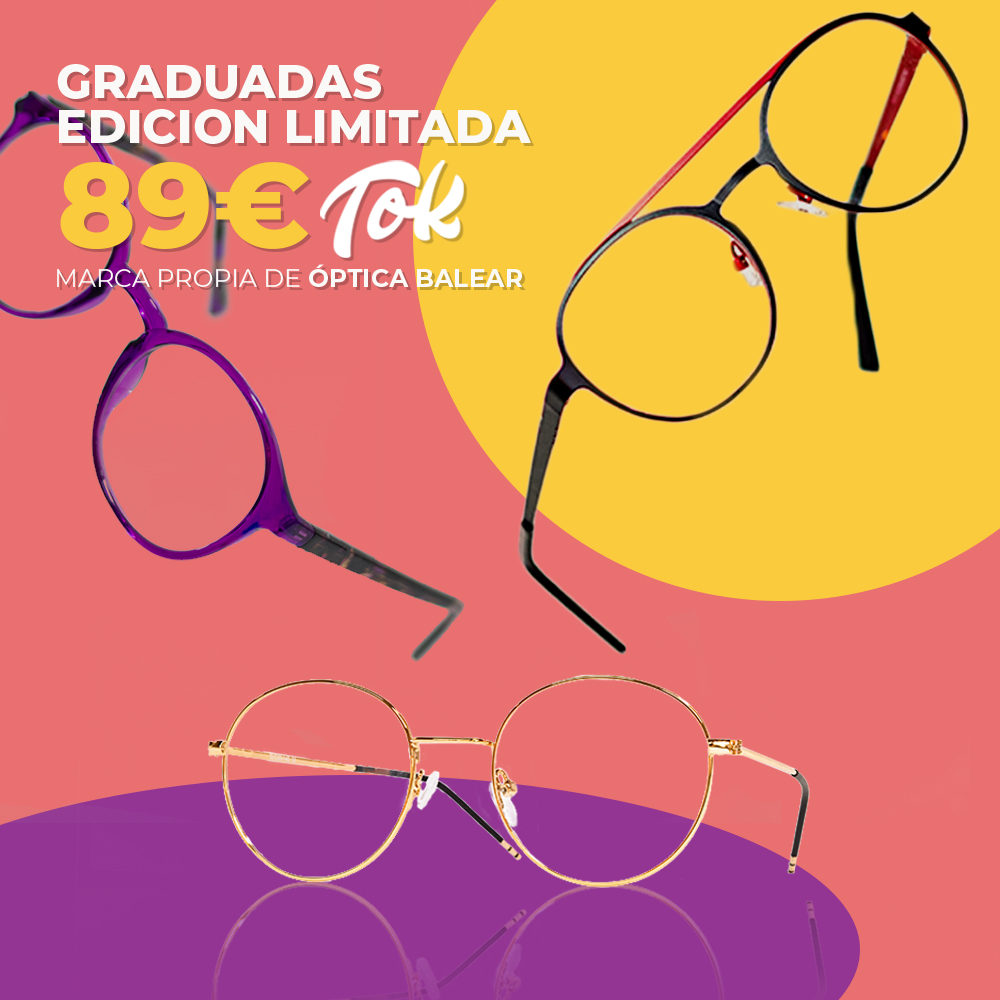 OpticaBalear's tweet photo. Ahora puedes aprovecharte de esta promoción en gafas graduadas TOK, Edición Limitada que incluye monturas y cristales. Una marca propia de @OpticaBalear https://t.co/td3twT7FFp