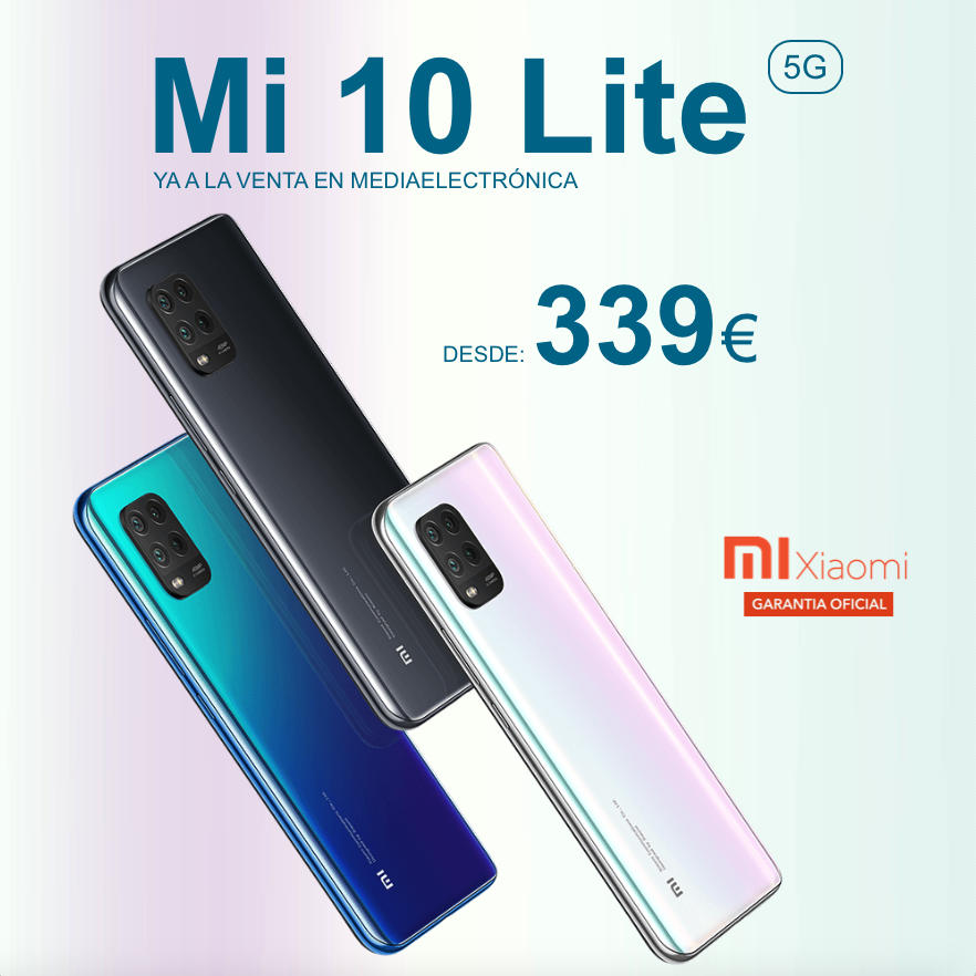 ✴️ NOVEDAD VERSIÓN LITE MI 10!!🔥🔥
✅ Entrega en 24h laborables
🇪🇸 Garantía Oficial Xiaomi 2 años⚡️⚡️
📲 Versión Global 64GB

💰👉 👉 339€ 👈 👈💰

✔️4 Cámaras IA 48+8+2+2Mpx
✔️5G
✔️NFC
✔️TrueColor AMOLED de 6.57"

🛒Link de Compra: bit.ly/2TPBLaA