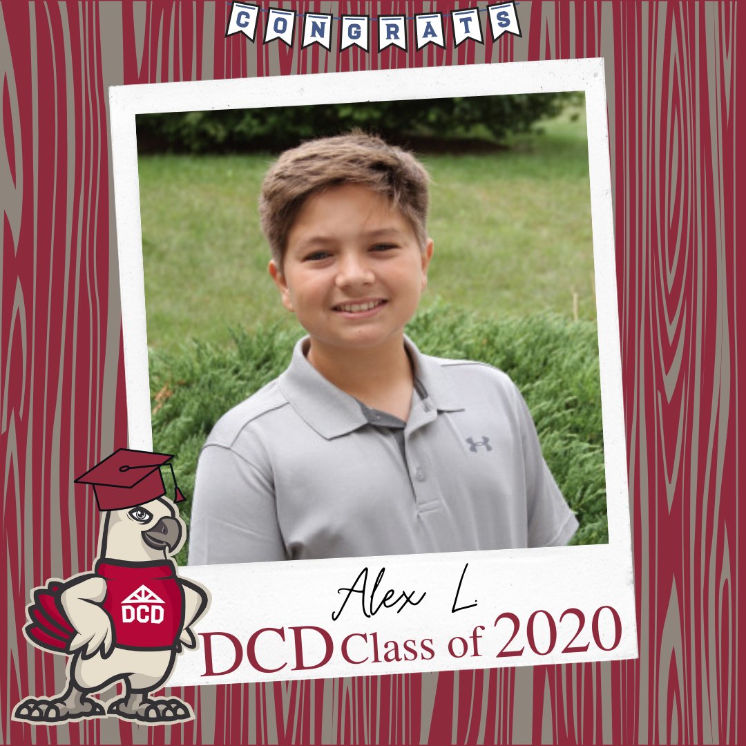 dcds1903's tweet photo. Congrats, Alex! You've gotten through the middle and now you're on the top. It's time to head to high school and show them all you've got! #dcdclassof2020 #dcd #dcdalumni #dcdhawks #dcdstaysconnected https://t.co/nqwE9wNUA1