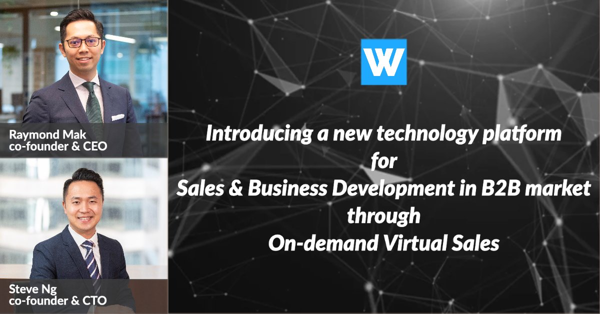 WeExpand is going to host a live webinar to showcase its platform on how to expand business by leveraging on-demand virtual sales.

Date: 10 June 2020
Time: 3pm to 4pm
Language: English/Cantonese

Details and Register a free ticket here:
eventbrite.hk/e/a-new-techno…