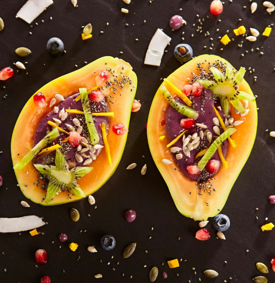 Packed with antioxidants, the blueberries and acai lend a super zing to this Cauldron Tofu Smoothie. Great any time of day!