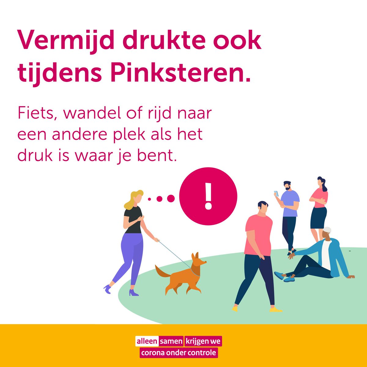 #vermijddrukte | Geniet van het mooie weer de komende dagen☀️ maar houd 1,5 meter afstand en vermijd drukke plekken. Tijdens Hemelvaart hebben we het Grindgat moeten afsluiten. We hopen dat dat dit weekend niet nodig is. Alleen samen krijgen we corona onder controle 💪