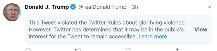 (1) About Trump, Twitter and "glorifying violence": cultures of violence don’t emerge overnight, and the US media need to do some serious soul-searching about decades of coverage before Trump became President that set the stage for where we are today.