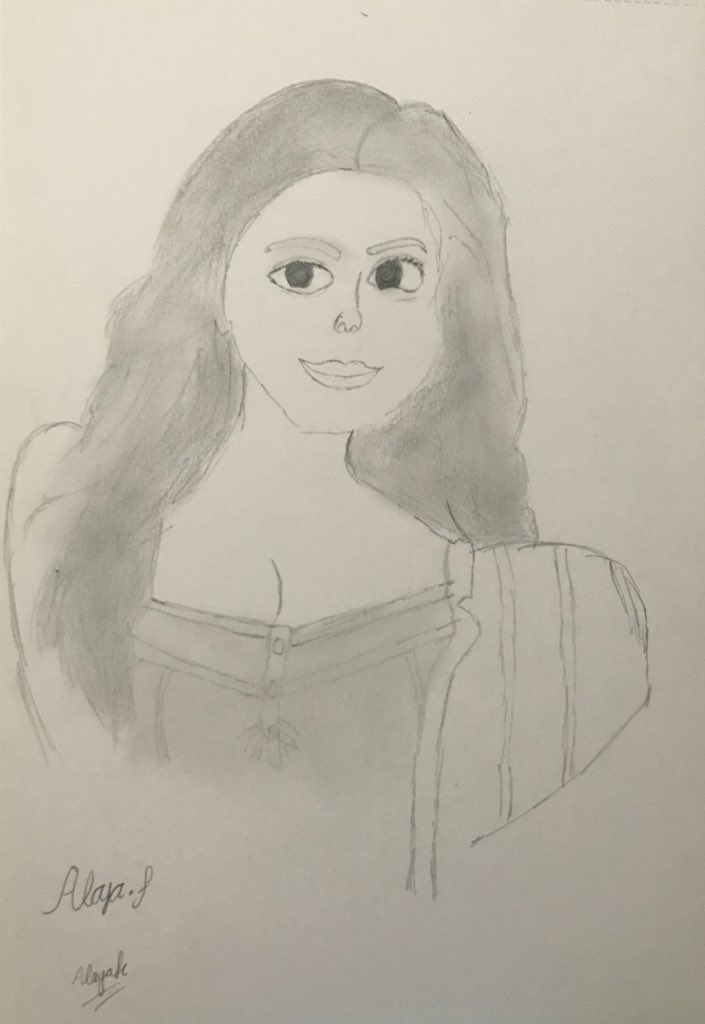 AlayaFc's tweet photo. Hi @AlayaF___ ma’am
I tried drawing you and this was the outcome
Do you like it?? 
@poojabeditweets https://t.co/zPzJ8FsyBE