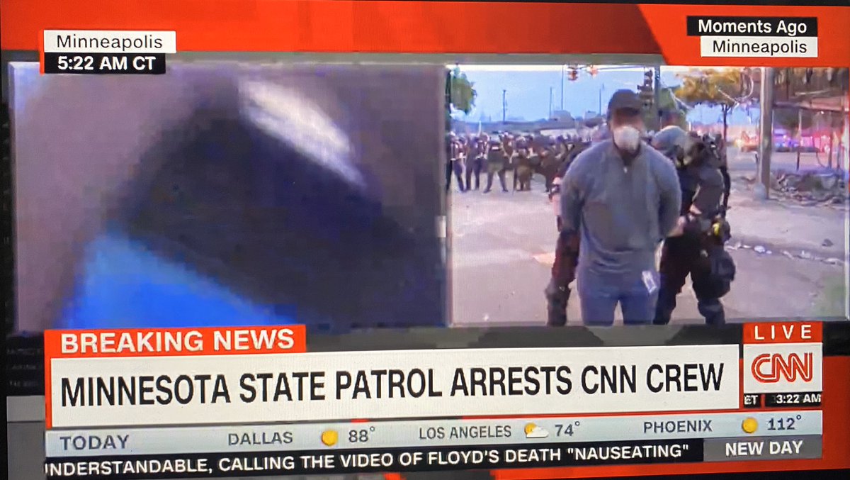 Oh my god. (Image on the left is  @CNN camera STILL rolling.)