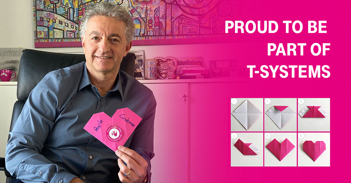 THANK YOU! The dedication of our employees kept us strong in these unprecedented times. It fills my heart with pride &amp; is one of the main reasons why I love the company- #peoplemakeithappen! Why are YOU proud of being part of <a href="/tsystemscom/">T-Systems</a> ? Fold your own origami-heart &amp; share..