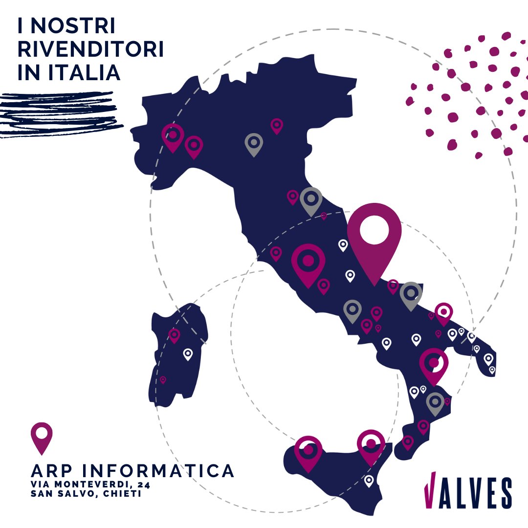 softwarevalves's tweet image. Ci permettono di essere presenti su tutto il territorio nazionale e di assistere ogni azienda in maniera efficace in tutte le fasi di startup.

A Chieti potete trovare Arp informatica.

Consulta la mappa per scoprire quello a te più vicino 👇

bit.ly/retevendita