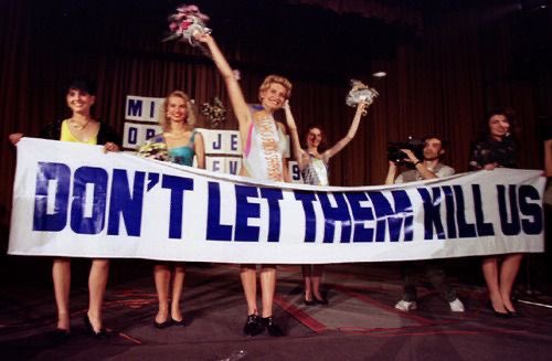 OnThisDay Instead of asking for ”world peace” as she was crowned Miss  Besieged Sarajevo in 1993, 17-year-old Inela Nogic unfolded a banner that  read: ”Don't let them kill us.”