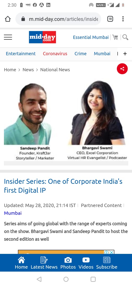 Bhargavi86's tweet image. Great to see our property - #Insiderseries being recognized as one of the first Digital IP&apos;s in India presently. 
Recognized by @mid_day 
Catch the full article here: mid-day.com/articles/insid…     
#digital #webinar #intellectualproperty #COVID19 #IndiaFightsCOVID19