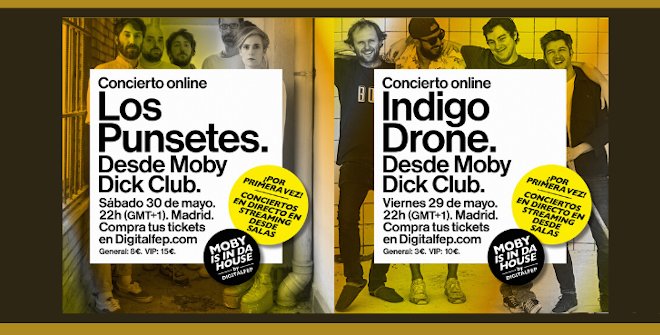 Lineamadrid's tweet photo. Como si estuvieras en directo...o mejor 🎸.
«Moby is in da House: Los Punsetes / Indigo Drone» en @MobyDickClub 👨‍🎤.
👉 https://t.co/QEzulWKgJg
#Conciertos #Ocioenmadrid https://t.co/SSK2yo7y4v