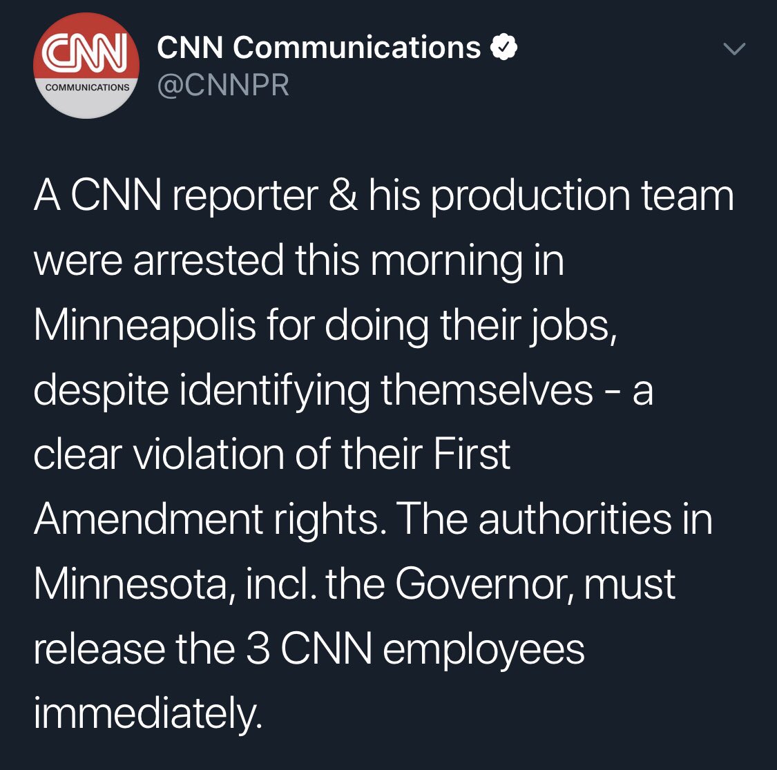 Statement from  @CNNPR: