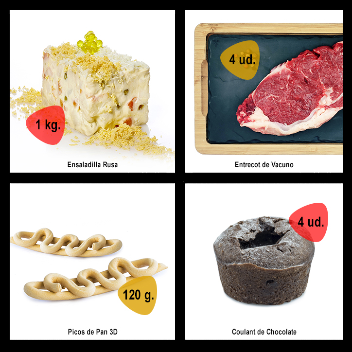 MENÚ PARA 4 PERSONAS incluye:
· Ensaladilla Rusa 1 kg 🥗
· 4 Entrecot de Vacuno de 300 g 🐂
· 4 Coulant rellenos de Chocolate 🧁
· Picos de Pan 3D bolsa de 120 g 🥖
📦 Por solo 35 € Envío incluido

paris1925.es/caviar/product…

#menu #lote #hoynococino #comida #casa #yomequedoencasa
