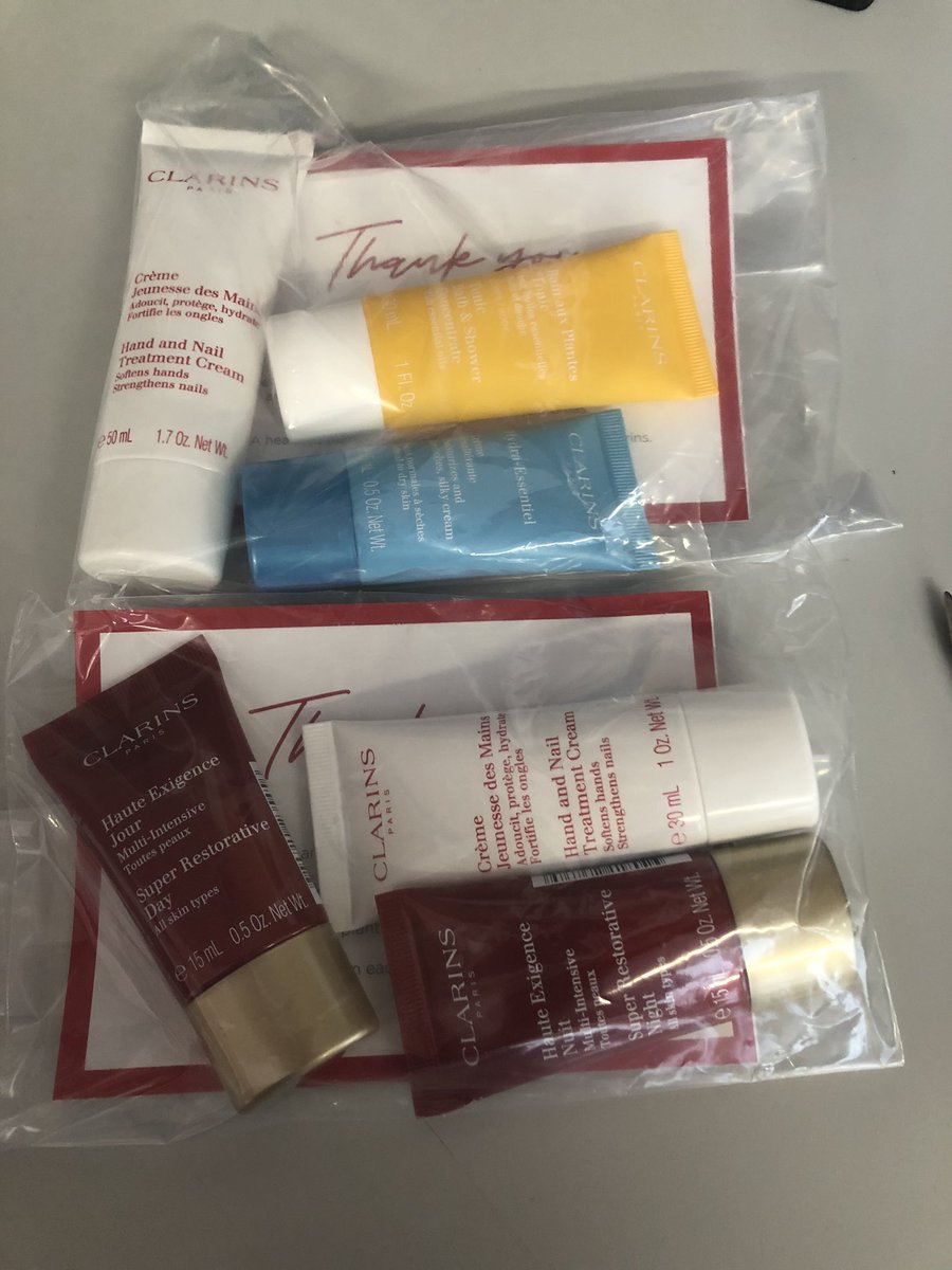 lam78lam's tweet photo. @clarins_uk - thanks for the freebies today given to @NorthMcrGH_NHS staff today they are very much appreciated https://t.co/HVJRsoI5AL