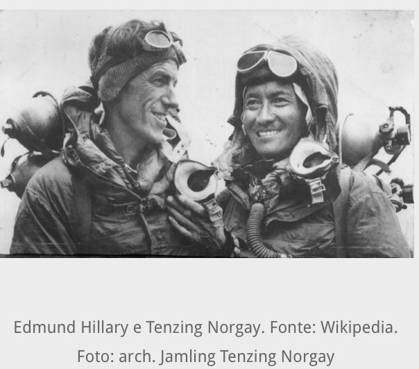 Il 29 maggio 1953, alle ore 11:30, il neozelandese #EdmundHillary e lo sherpa #TenzingNorgay completarono la prima salita dell’#Everest (8.848 m). Il punto  più alto della Terra.