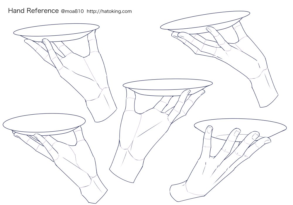 Moa בטוויטר トレスokな手のイラスト資料集に 皿 Dish 2 を追加しました 絵的に映える持ち方バージョン トレーにも応用できると思います Hand Refs For Artists T Co wjw0jtjn
