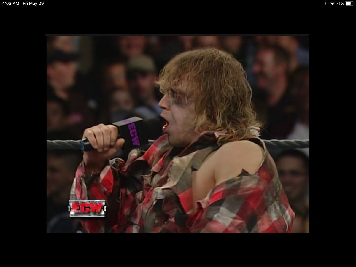 TellEmSteveJ's tweet photo. It’s 4:00AM I can’t sleep and I’m watching WWE ECW from the beginning. This is my life now. The zombie just showed up. https://t.co/xiR9EeHr3Y