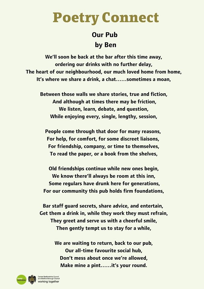 Bedford Borough Libraries Here S The Latest Poem From Poetry Connect If You Re Inspired Please Send Your Looking Forward Poems To Us Poetry Librariesfromhome T Co Ch7yynrmkf T Co 1oqnjs0mp8 Twitter