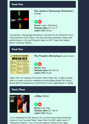 bbemusic's tweet photo. Thank you to @fridayriff for Featuring BBE in this weeks Friday Riff Takeover. Featuring @RickyReidJLOrch , @OfficialJDilla1 and The Peoples Workshop. 

https://t.co/112YTDA2o8 https://t.co/7EmwuWRDcV