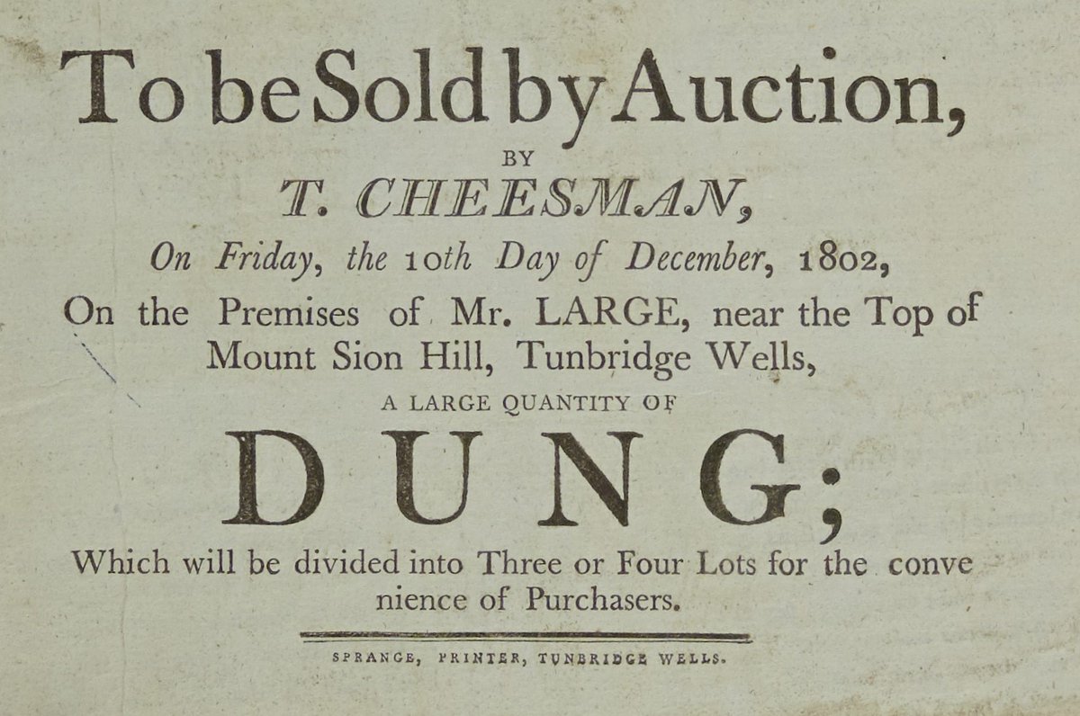 A large quantity divided into three or four lots for the convenience of purchasers…  #dung