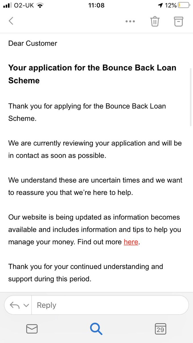 sociallocaluk's tweet photo. @Aaron56899341 @Bounce_BackLoan Hi Aaron, I’m still waiting since day one sent my tax return, bill and proof of business (although had the account for 5 years+) this is what I received today did you get this? I’m sick of waiting now 🙈 https://t.co/AWpWol1rR4