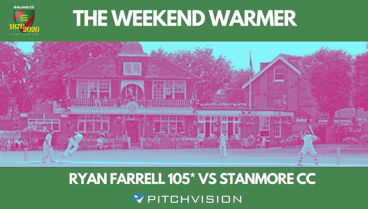 EalingCricket's tweet photo. WEEKEND WARMER | Watch Ryan Farrell bring up 3 figures against @StanmoreCricket from the 2019 @MiddlesexCCL  season.

WATCH HERE: https://t.co/fQA7AK8ZnF

Footage captured from @PitchVision  match. https://t.co/RNqbGbIMaE https://t.co/mRk9eFFqlP