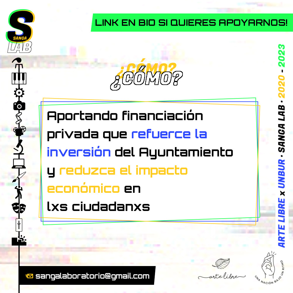 #SangaLab somos un proyecto de #MediacionCultural para reactivar la cultura en el Post-#covid19 en #MadridSur
Actualmente estamos recogiendo apoyos, si eres un artista, creativo, o agente cultural y estás interesadx ¡completa el formulario!
👉🏼 forms.gle/ePZthu63N5nid7…
