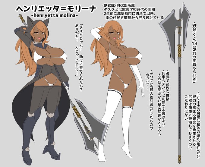 獣姦エロゲ『獣官ノ狩人』の
キャラ設定と進捗状況を公開しました!
https://t.co/N4jox4j9fM

個人的にモリーナが上手くできたのですき 