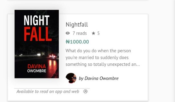triumph and remain a strong, focused, yet life-loving woman with a mind of her own and unconventional lifestyle choices?To find out, download NIGHTFALL now  You can access NIGHTFALL and take advantage of the special introductory offer right here  https://okadabooks.com/search?query=Davina%2520Owombre