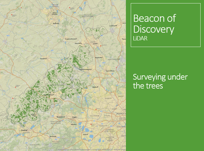  #PATC5 9/20 The  @ChilternsAONB is heavily treecovered,so The Jewel in the Crown of BotP is the bespoke high-res  #LiDAR survey flown for us by  @Cyient in 2018/19, largest of its kind in the UK. Generating over 64bn datapoints, it was more than 2 of us could ever hope to study.